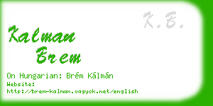 kalman brem business card